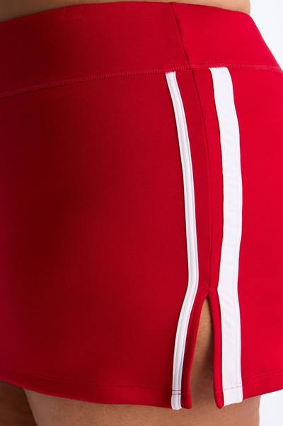 Playing Catch Up Scuba Micro Mini Skort - Red
