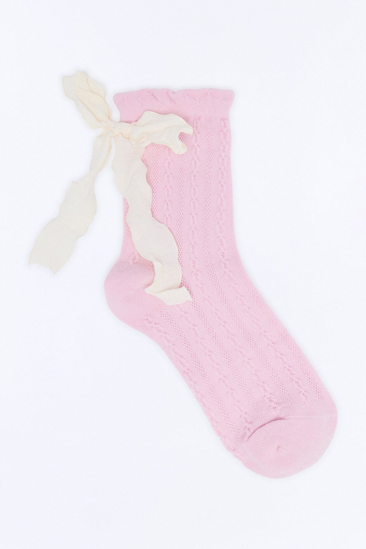That Bow Cutie Crew Socks - Pink/combo