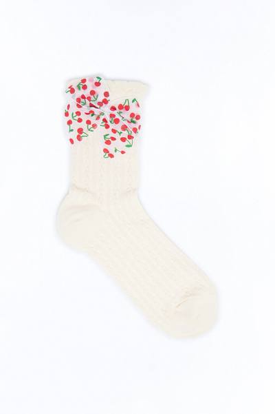 That Bow Girl Crew Socks - Ivory/combo