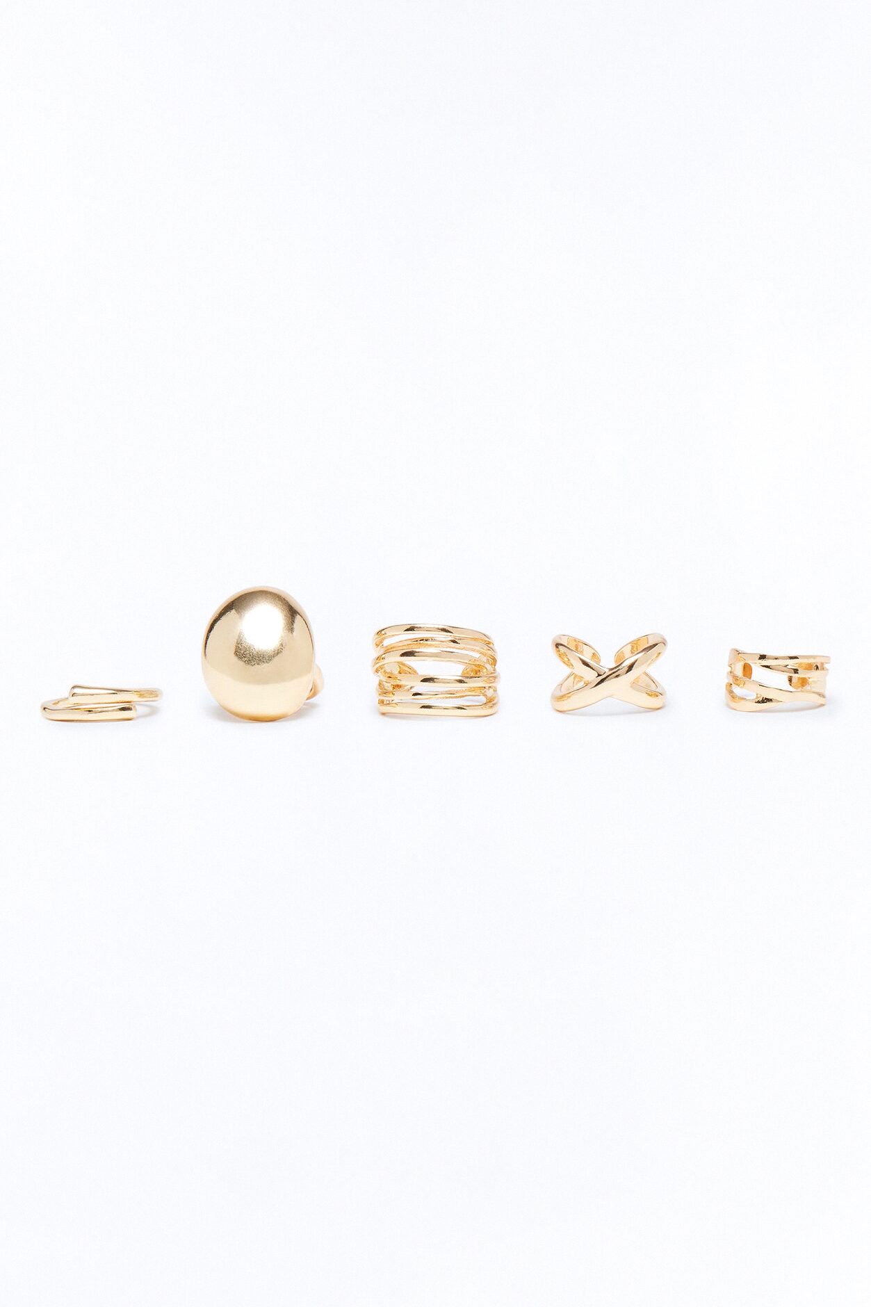 Like Me Hardware 5 Piece Ring Set - Gold