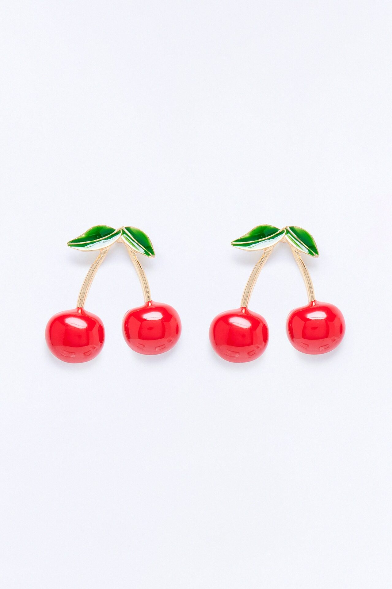 Cherry On Top Drop Earrings - Red
