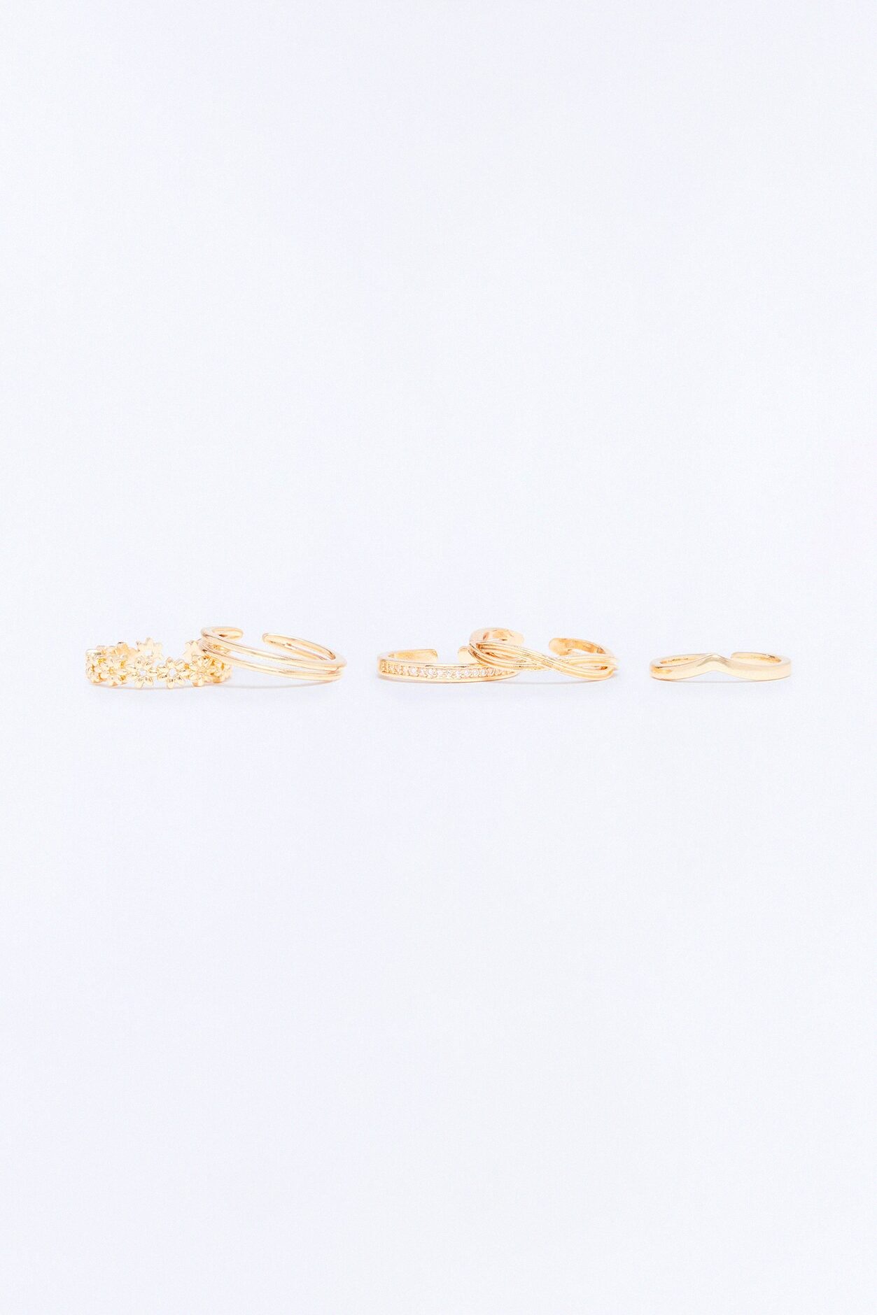 Kauai 5 Piece Toe Ring Set - Gold
