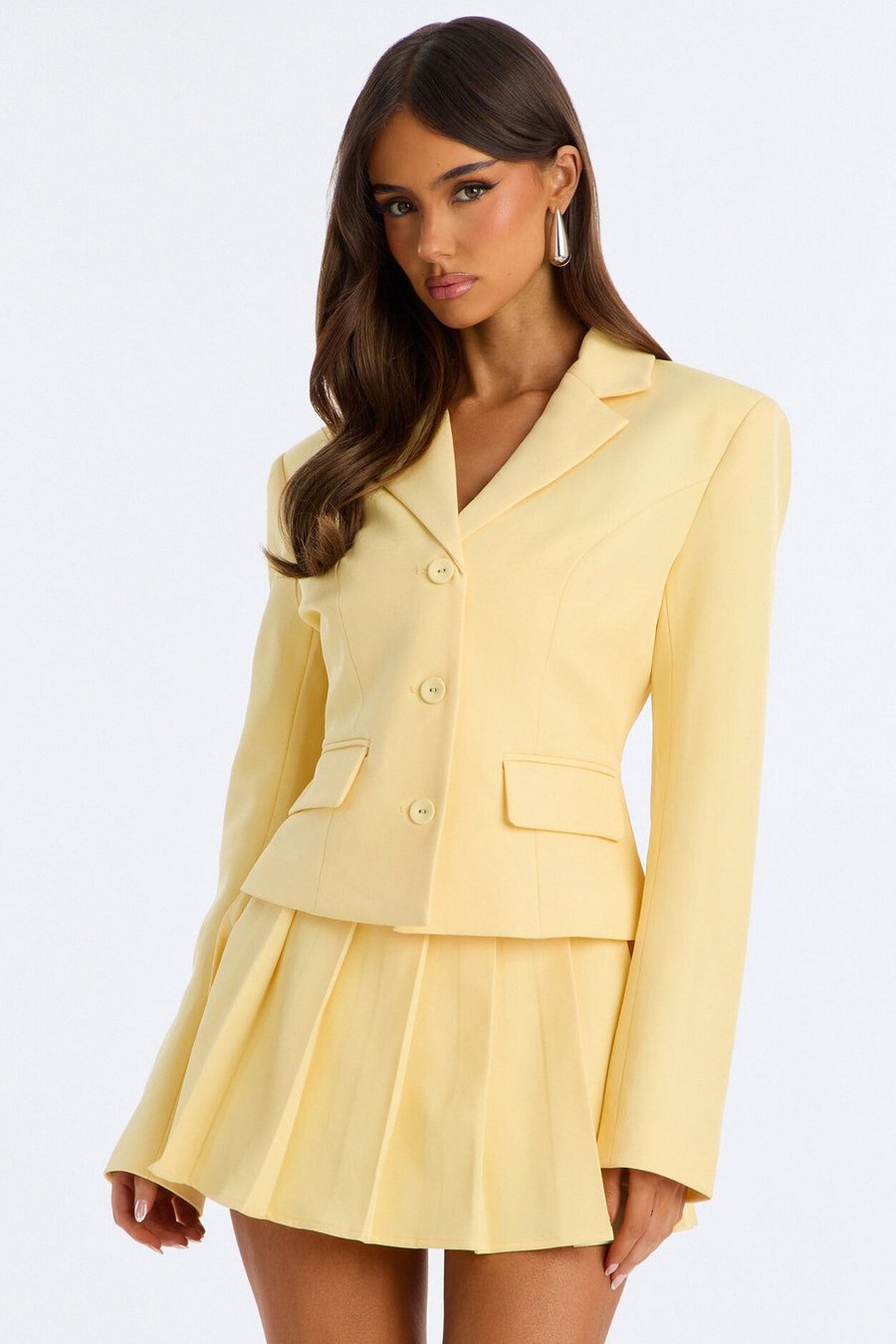 Check The Agenda Fitted Blazer - Yellow