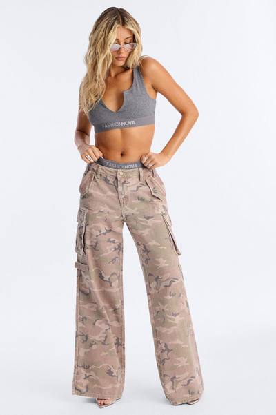 Rough Edge Low Rise Camouflage Cargo Pant - Brown/combo