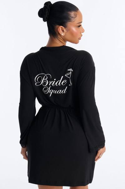 Squad Needs A Martini Robe - Black
