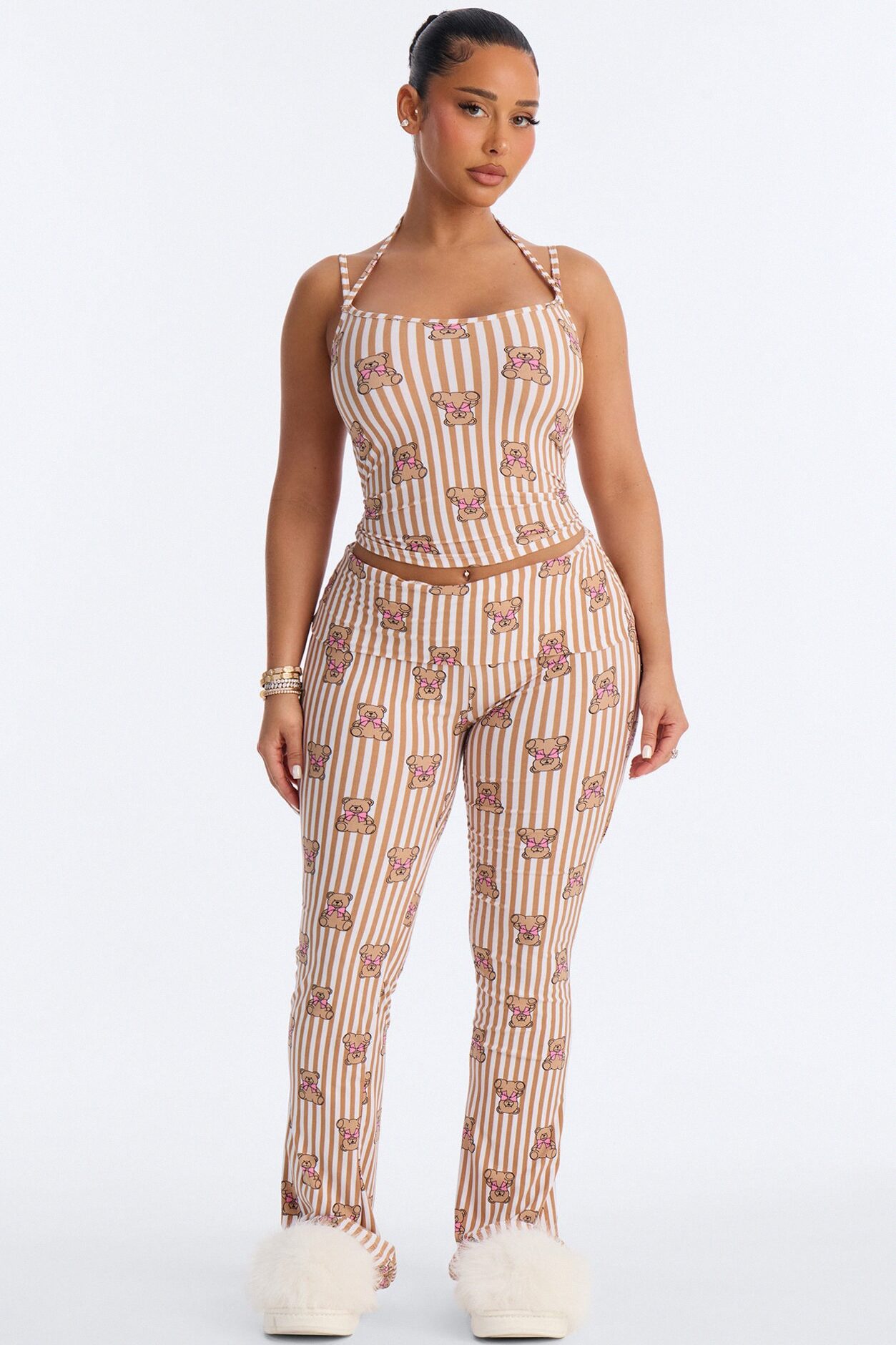 Cuddle With Me PJ Pant Set - Brown