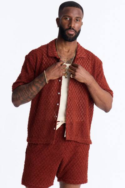 Mahogany Net Full Button Shirt - Brown