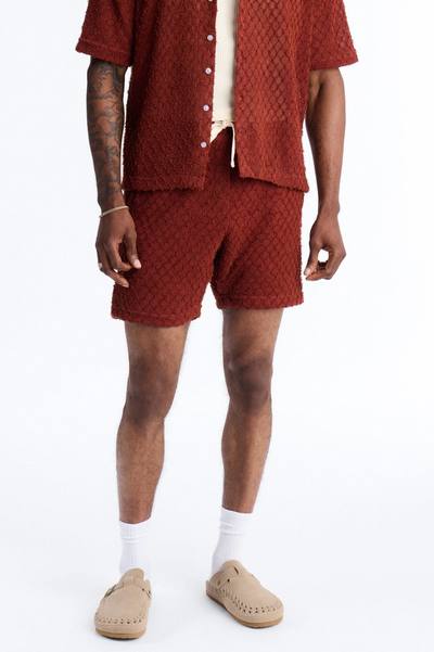 Mahogany Net Relaxed Shorts - Brown
