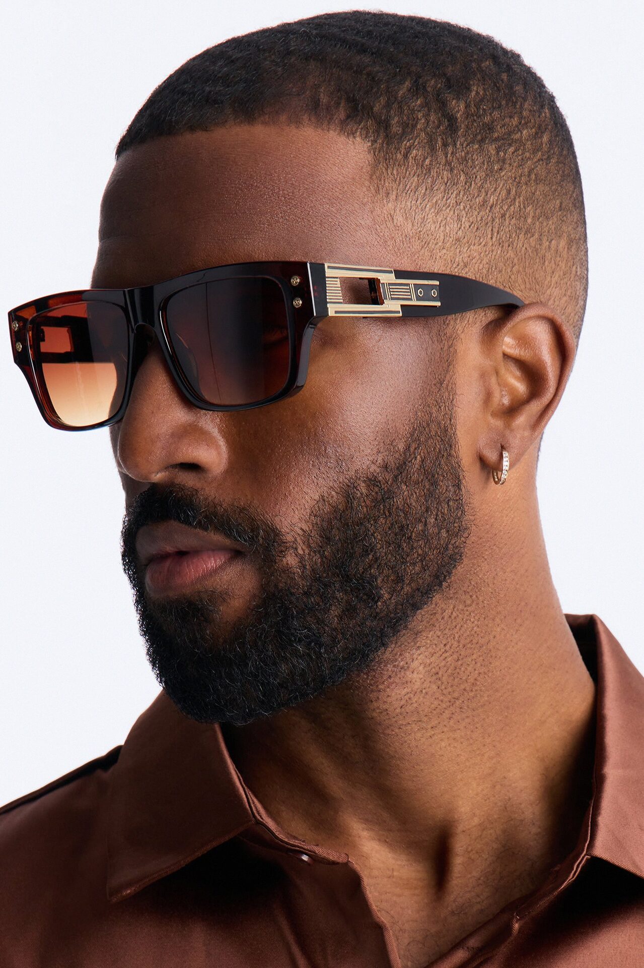 Industrial Insight Square Sunglasses - Brown