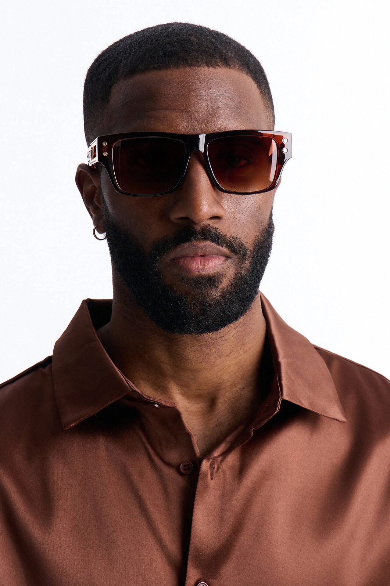 Industrial Insight Square Sunglasses - Brown