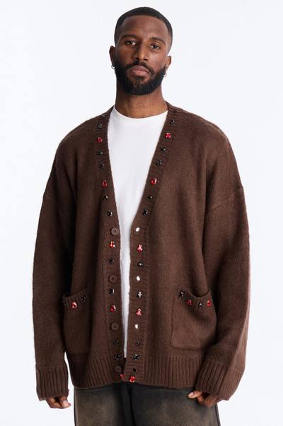 Bejeweled Reverie Cardigan - Brown