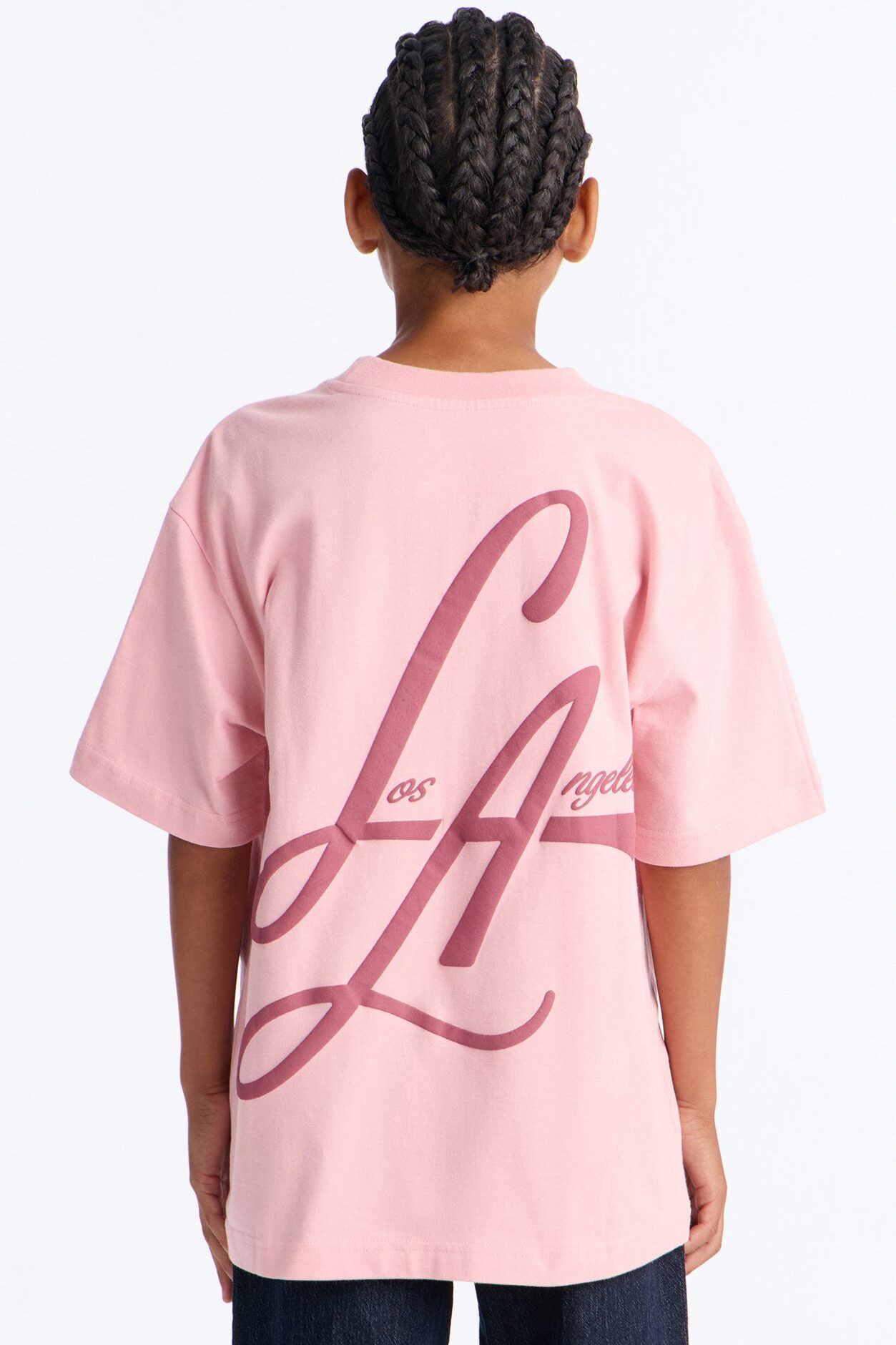 Mini LA Vibe Short Sleeve Front/Back Tee - Blush