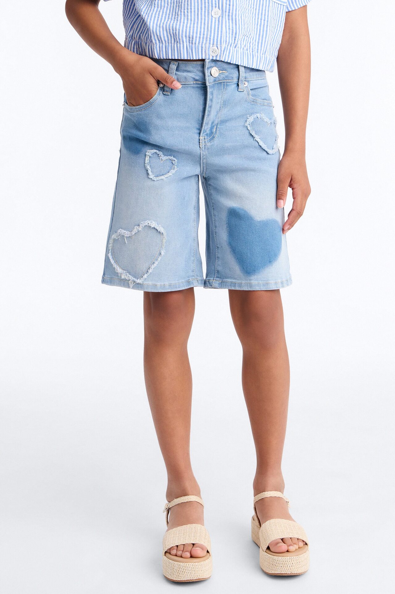 Mini Just Because Jorts - Medium Wash