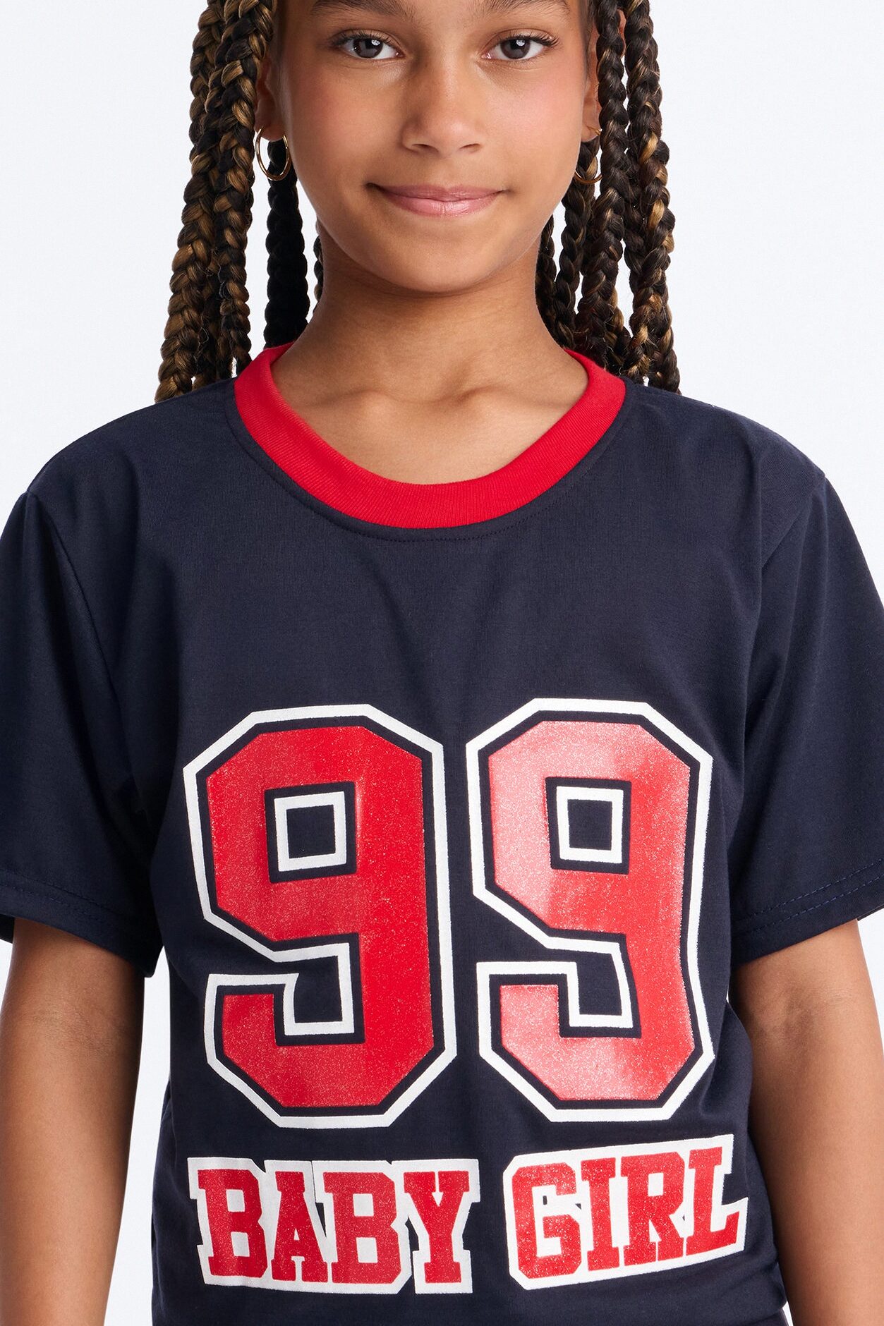 Mini Baby Girl 99 Short Set - Navy