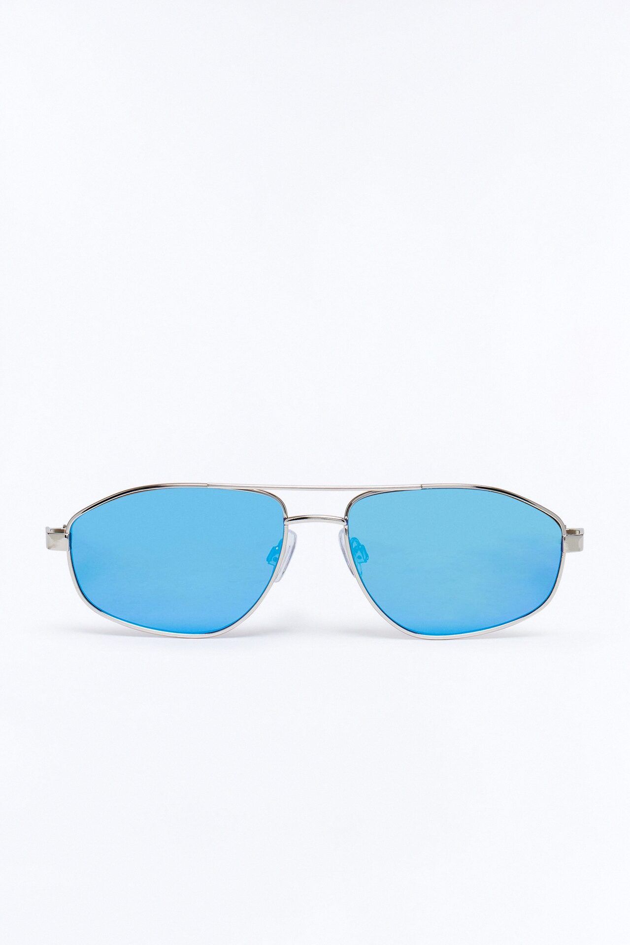 No Way Back Up Sunglasses - White/Silver