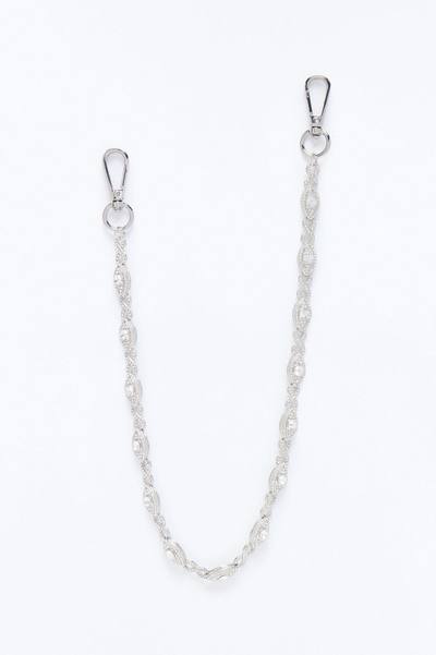 Iced Evil Eye Infinity Pant Chain - Silver