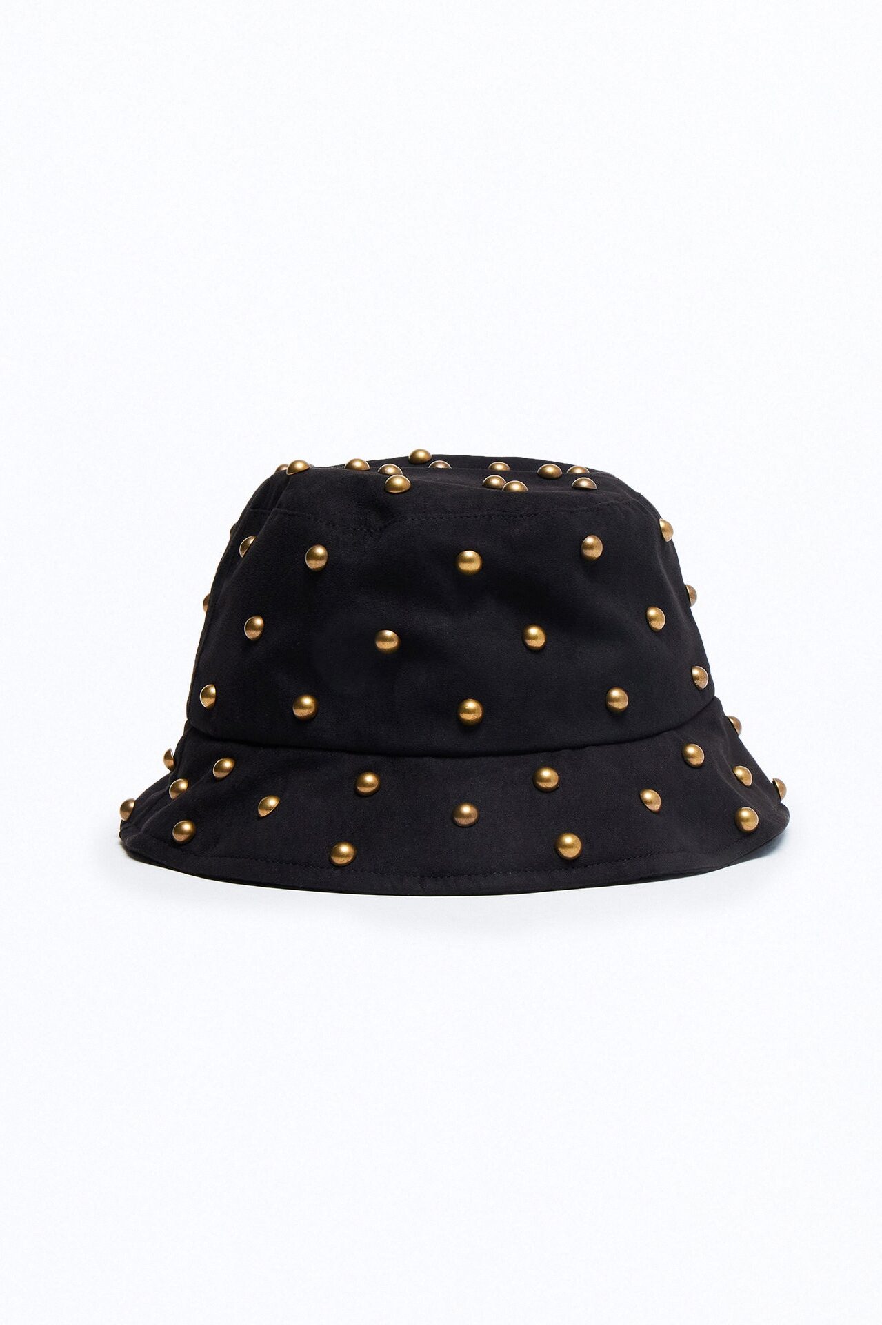 Viktor Suede Studded Bucket Hat - Black