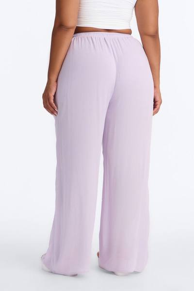 In Cannes For The Summer Wide Leg Gauze Pant - Lavender