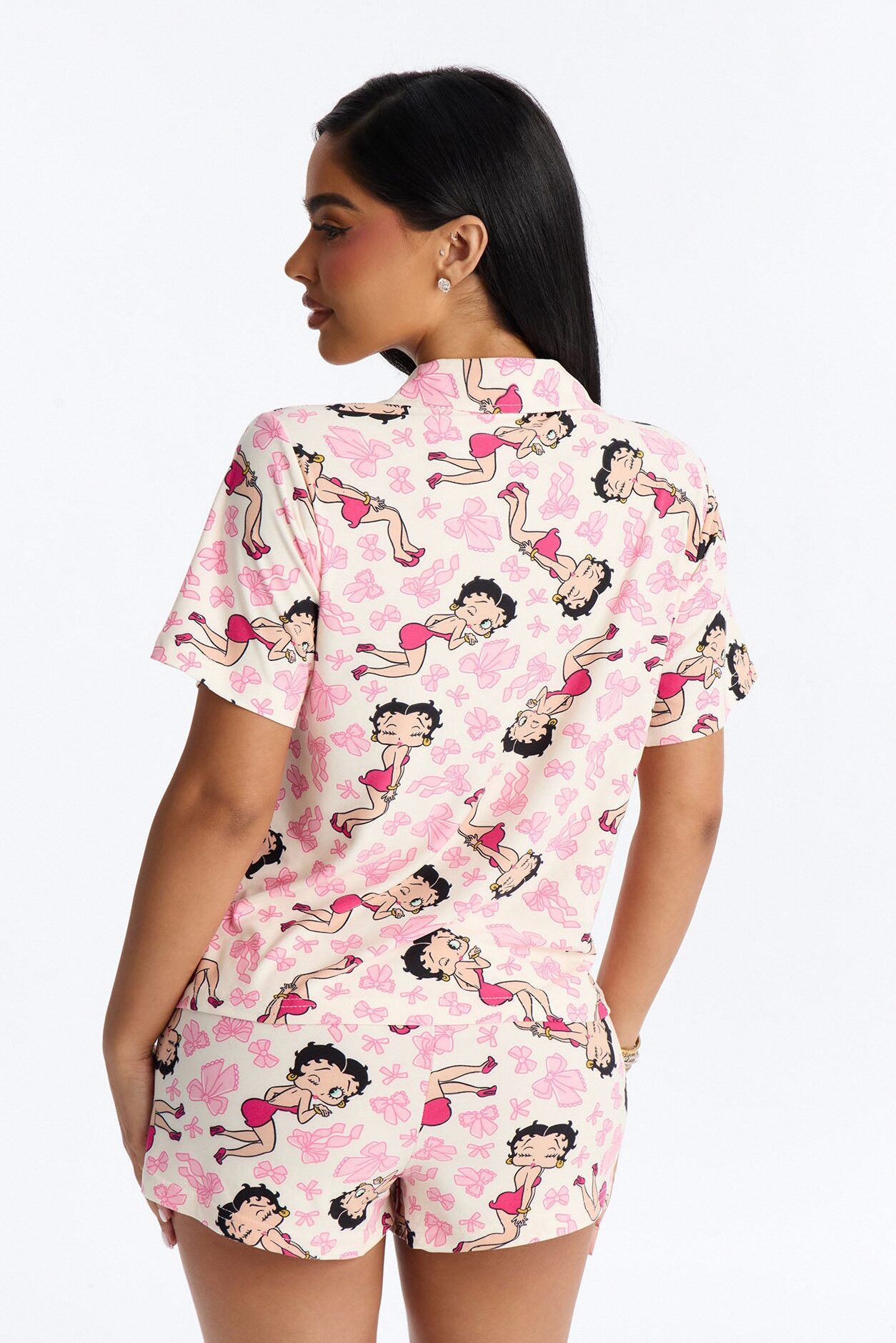 Betty Boop & Bows PJ Short Set - Pink/combo