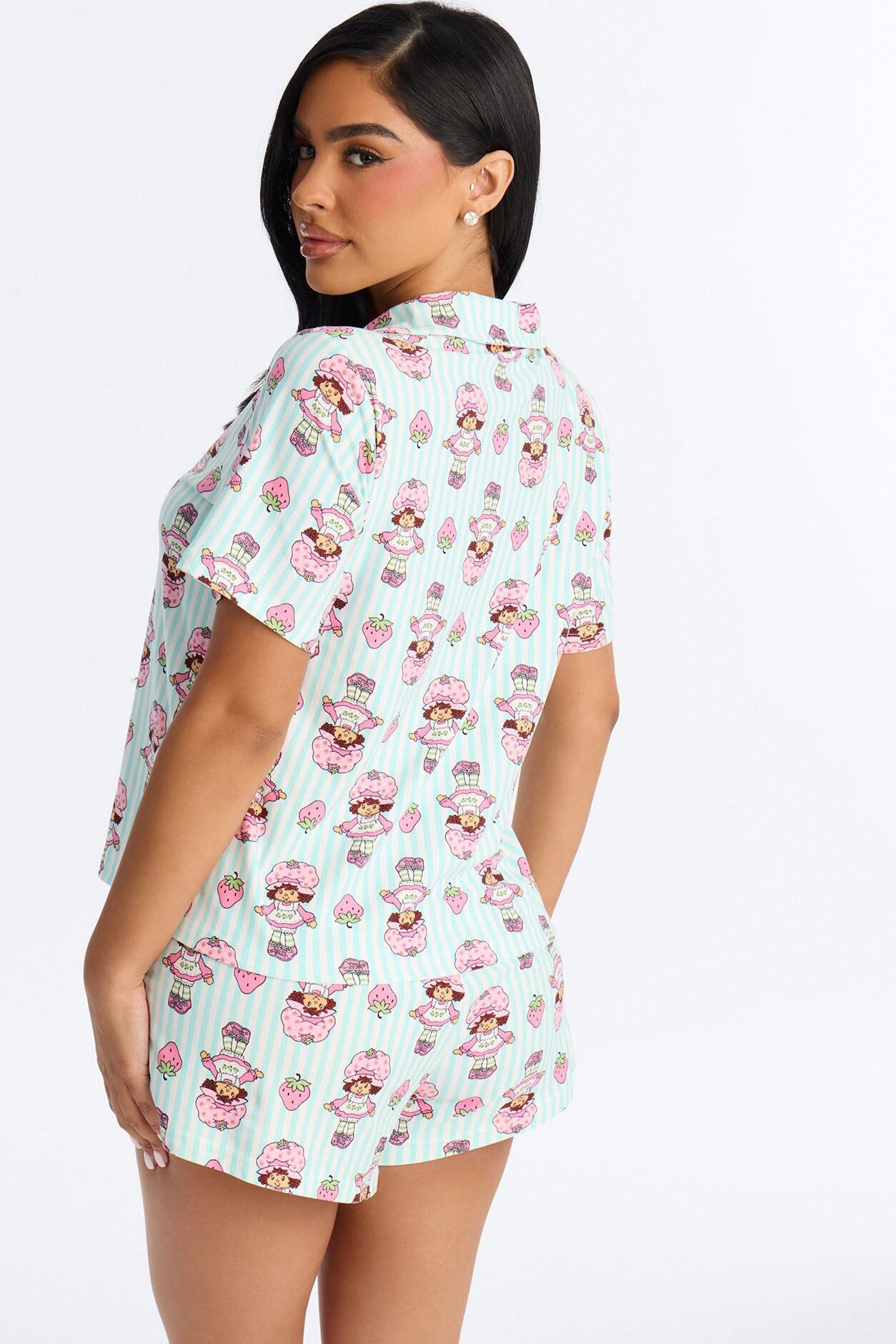 Strawberry Shortcake's Berries & Stripes PJ Short Set - Blue/combo