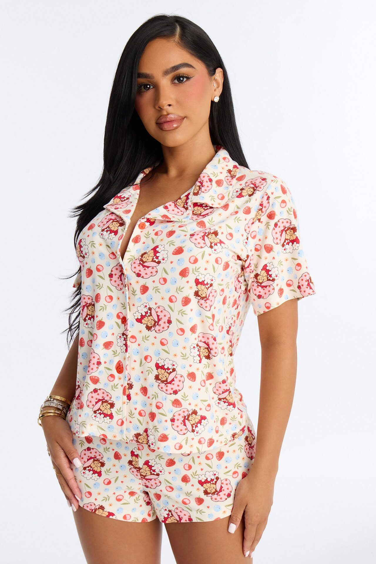 Strawberry Shortcake's Fruits & Florals PJ Short Set - Multi Color