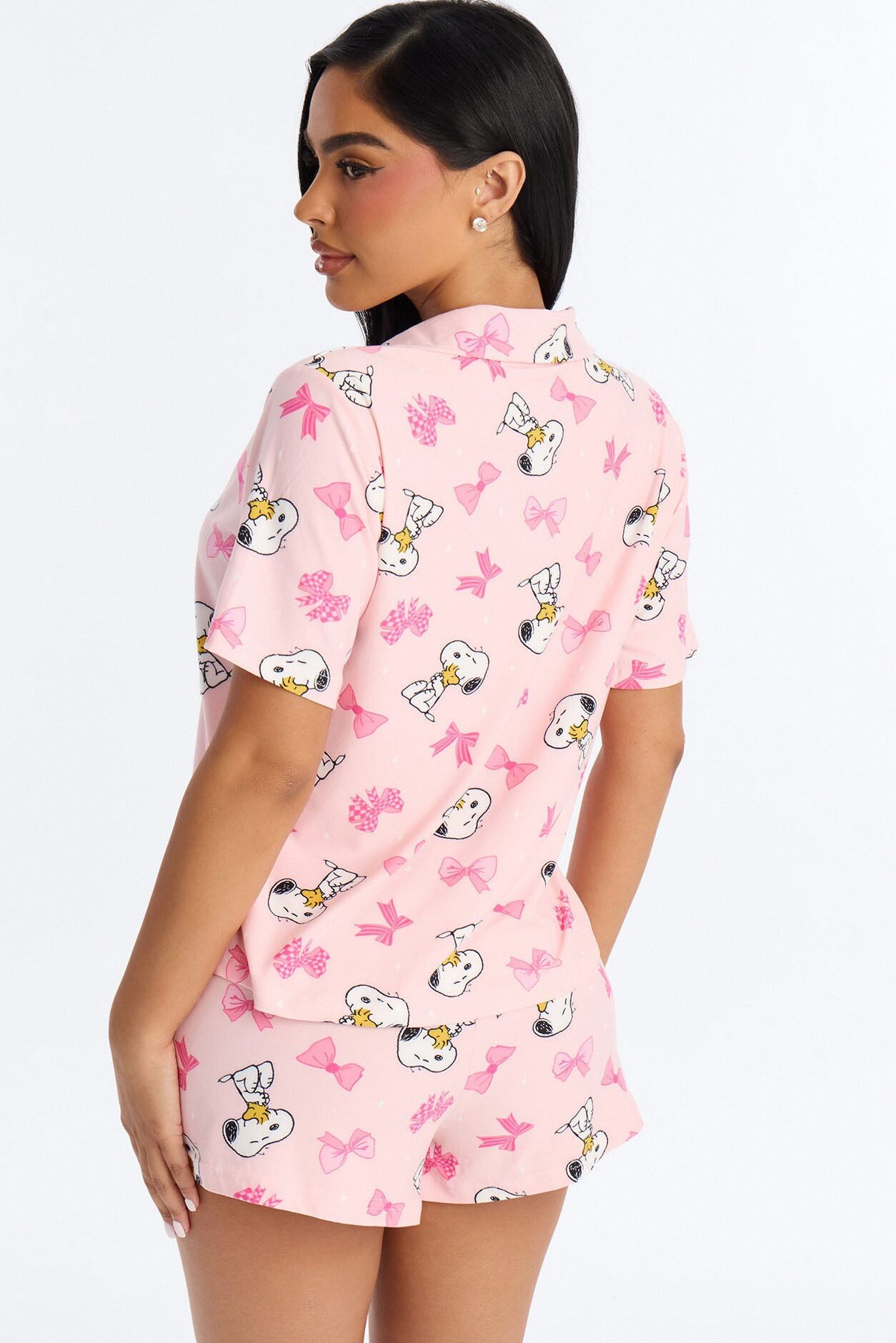 Peanuts Bows & Sparkles PJ Short Set - Pink/combo