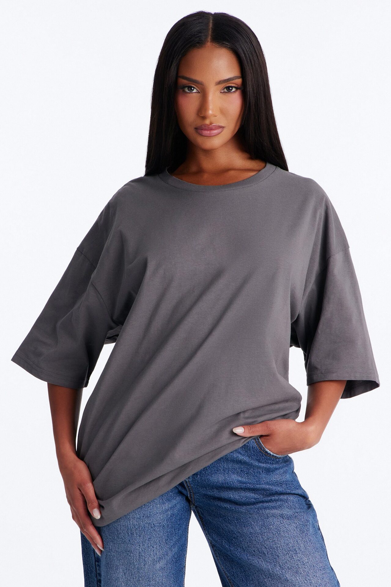 Random Tuesday Oversized T Shirt - Grey