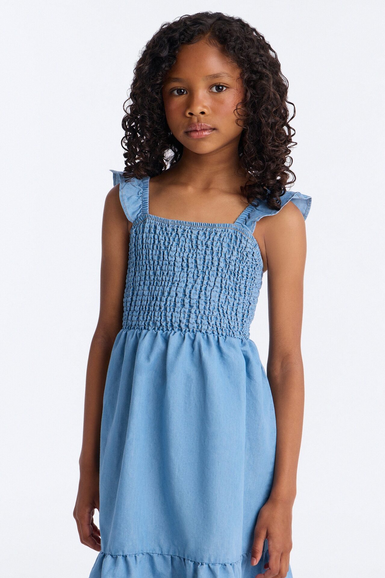 Mini Staying Positive Denim Dress - Light Wash