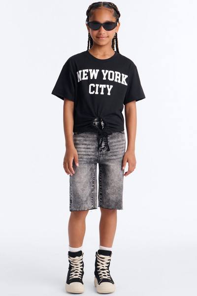 Mini On The List Deluxe Stretch Bermuda Shorts - Grey