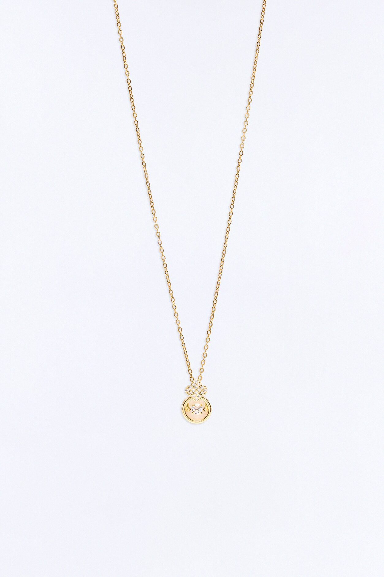 Little Sparkle Clover Necklace - Gold