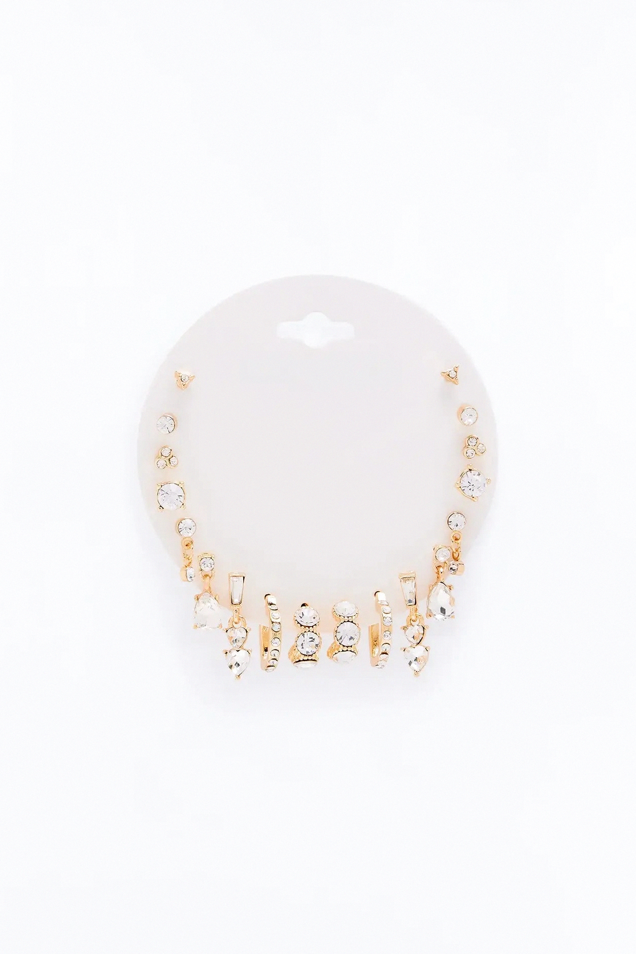 Adore You 9 Pair Multi Earring Set - Gold