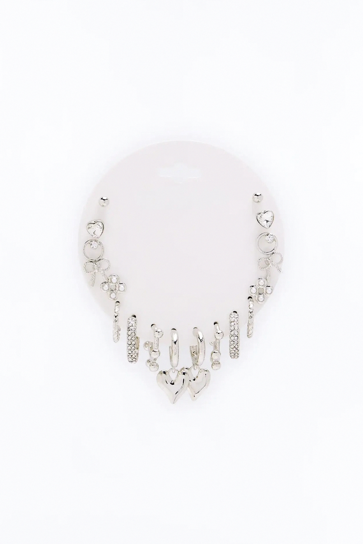 Thinking Of You 9 Pair Multi Earring Set - Silver