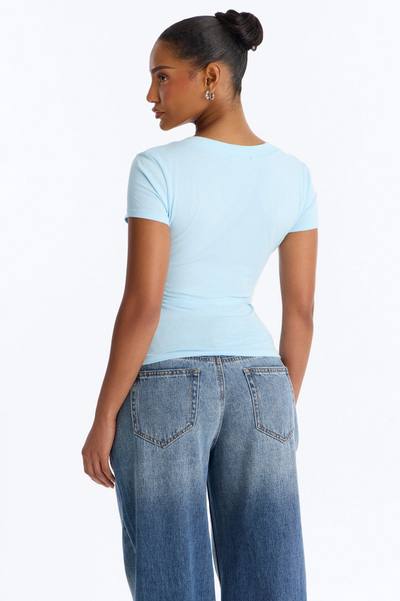 Ashley V-Neck Top - Light Blue