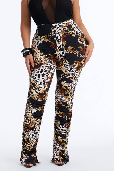 Labeled Luxe Stacked Skinny Pant - Black/combo