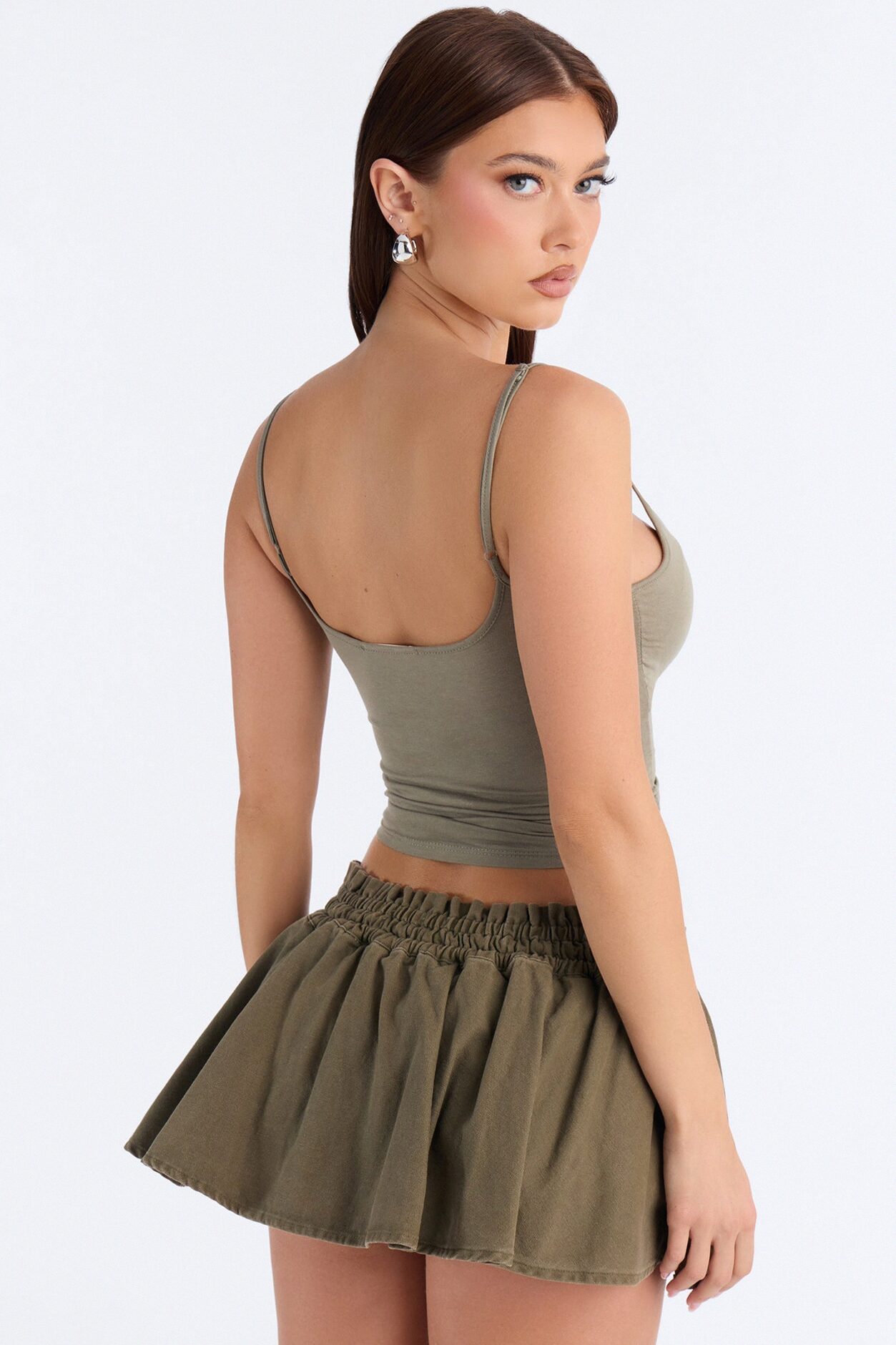 Beverly Built In Bra Cami Top - Olive