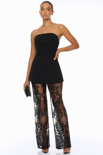 Priya Embellished Pant Set - Black