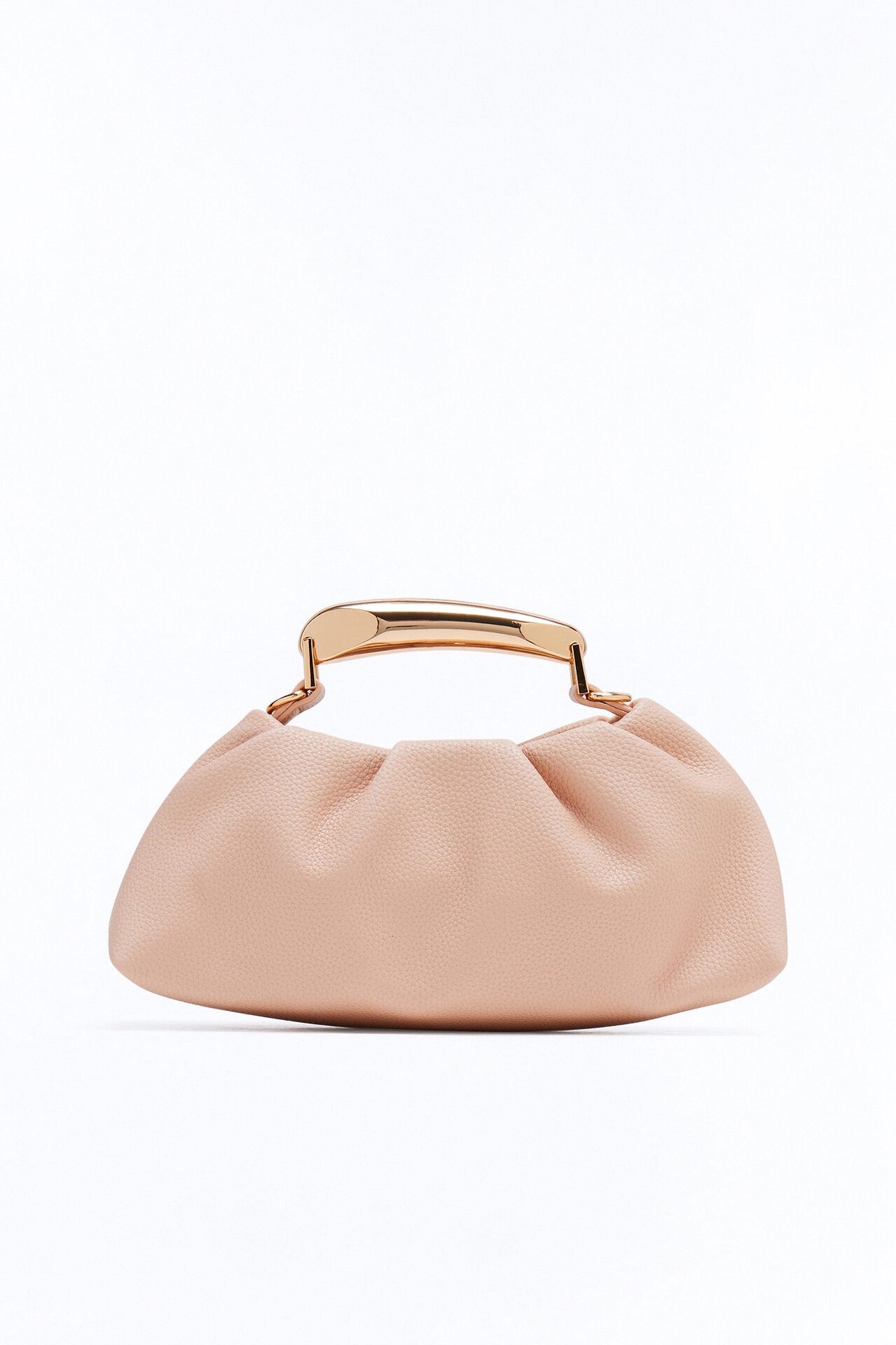 All Eyes On Faux Leather Satchel Bag - Nude