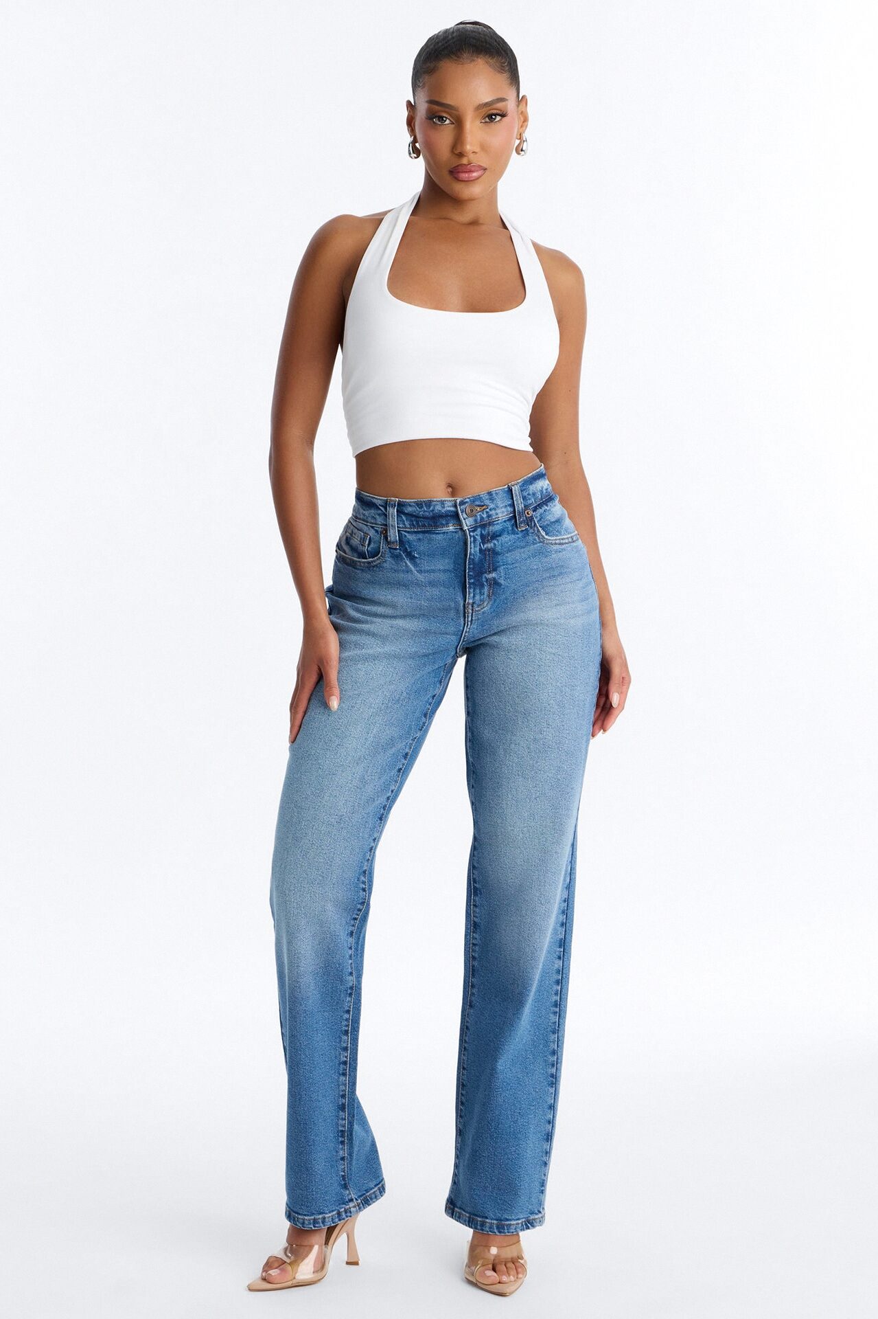 Mar Vista Stretch Straight Leg Jeans - Medium Wash
