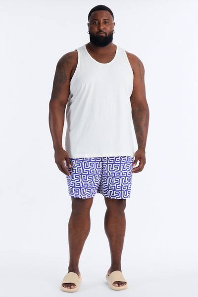 Lonian Tessera Swim Trunk 7″ - Blue