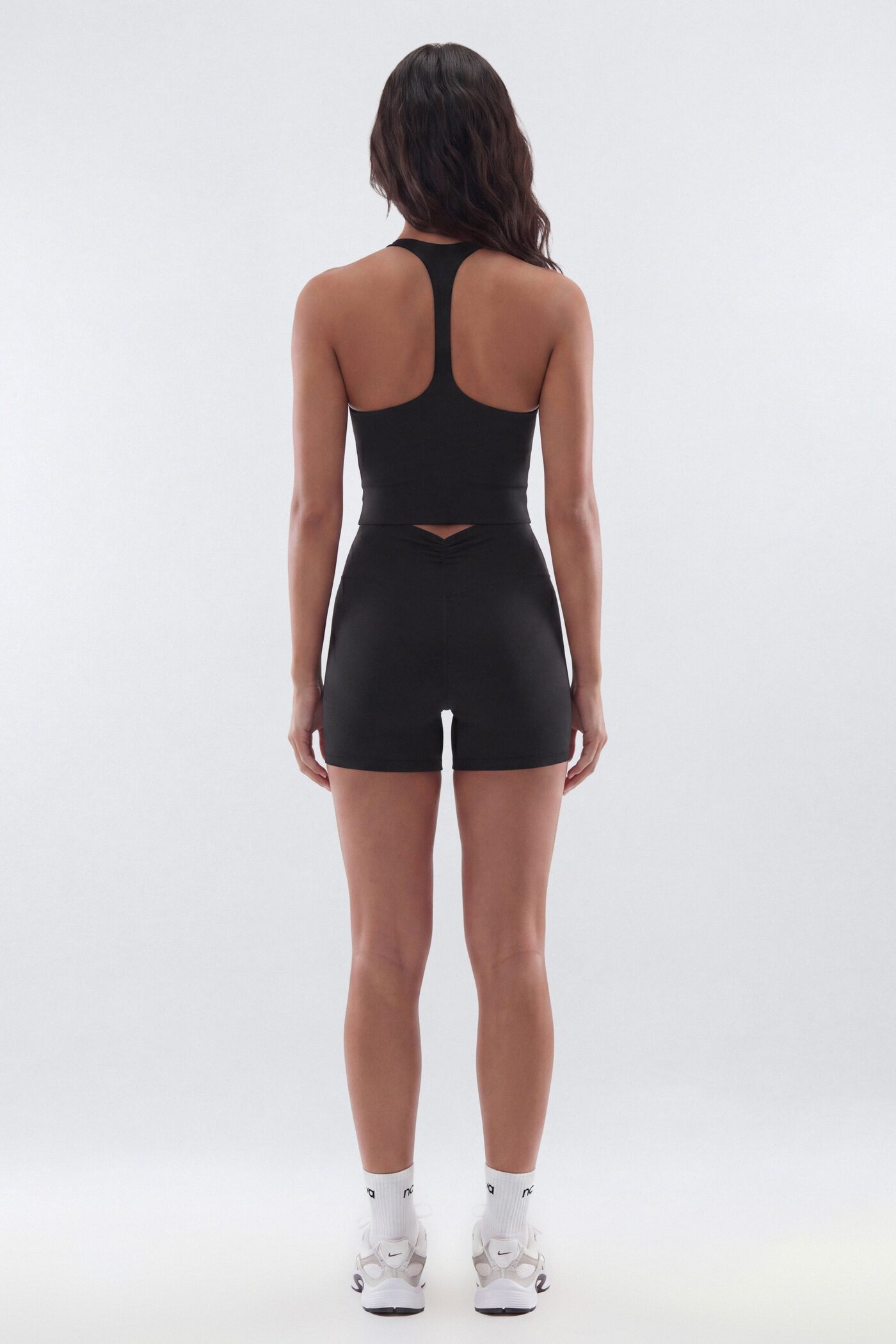 ButterSoft Racer Back Halter Sports Top - Black