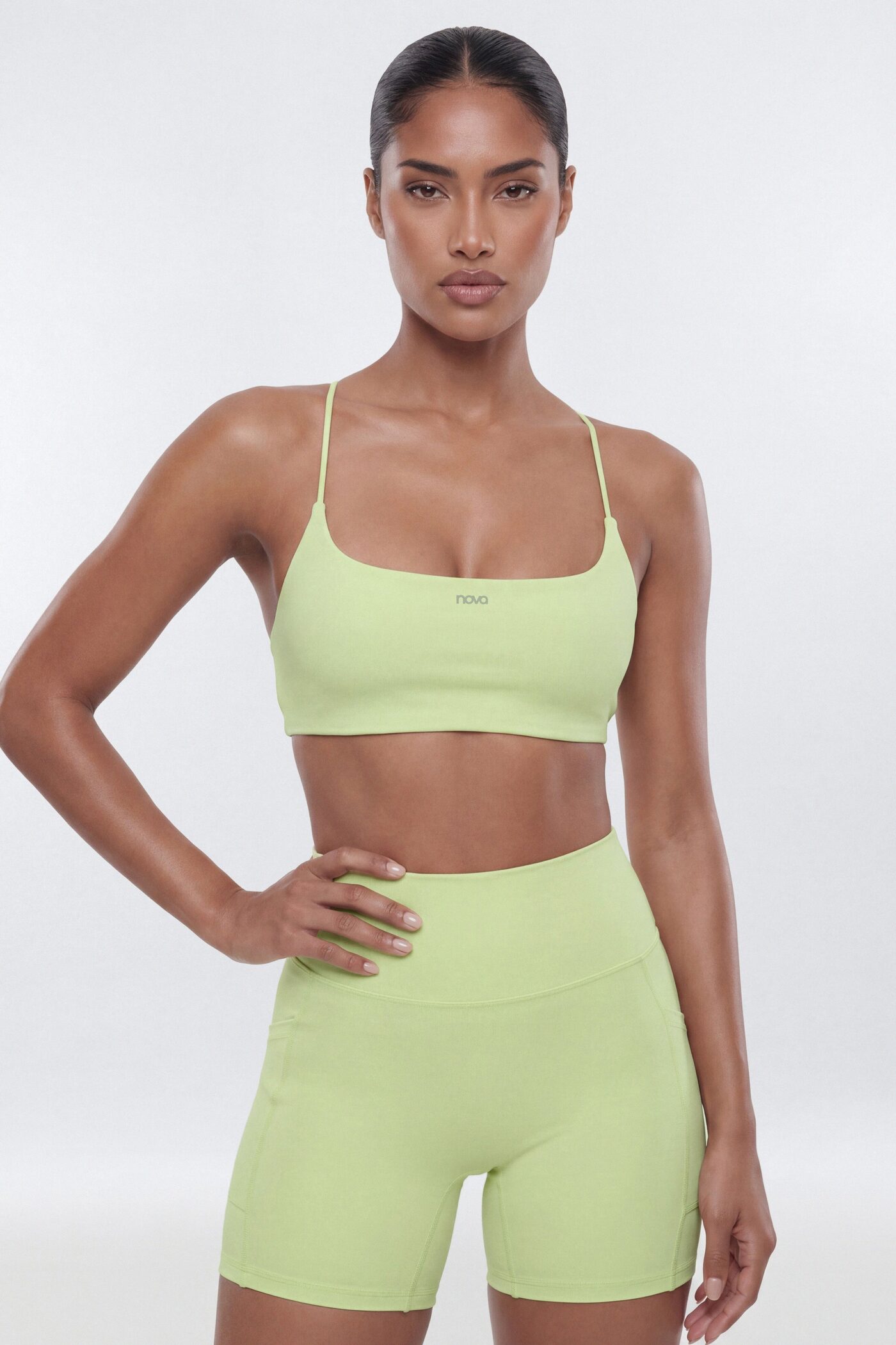 CloudForm™ Strappy Back Sports Bra - Pistachio