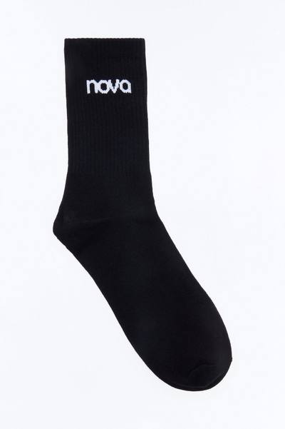 Nova Men's 2 Pack Gym Socks - Black/White