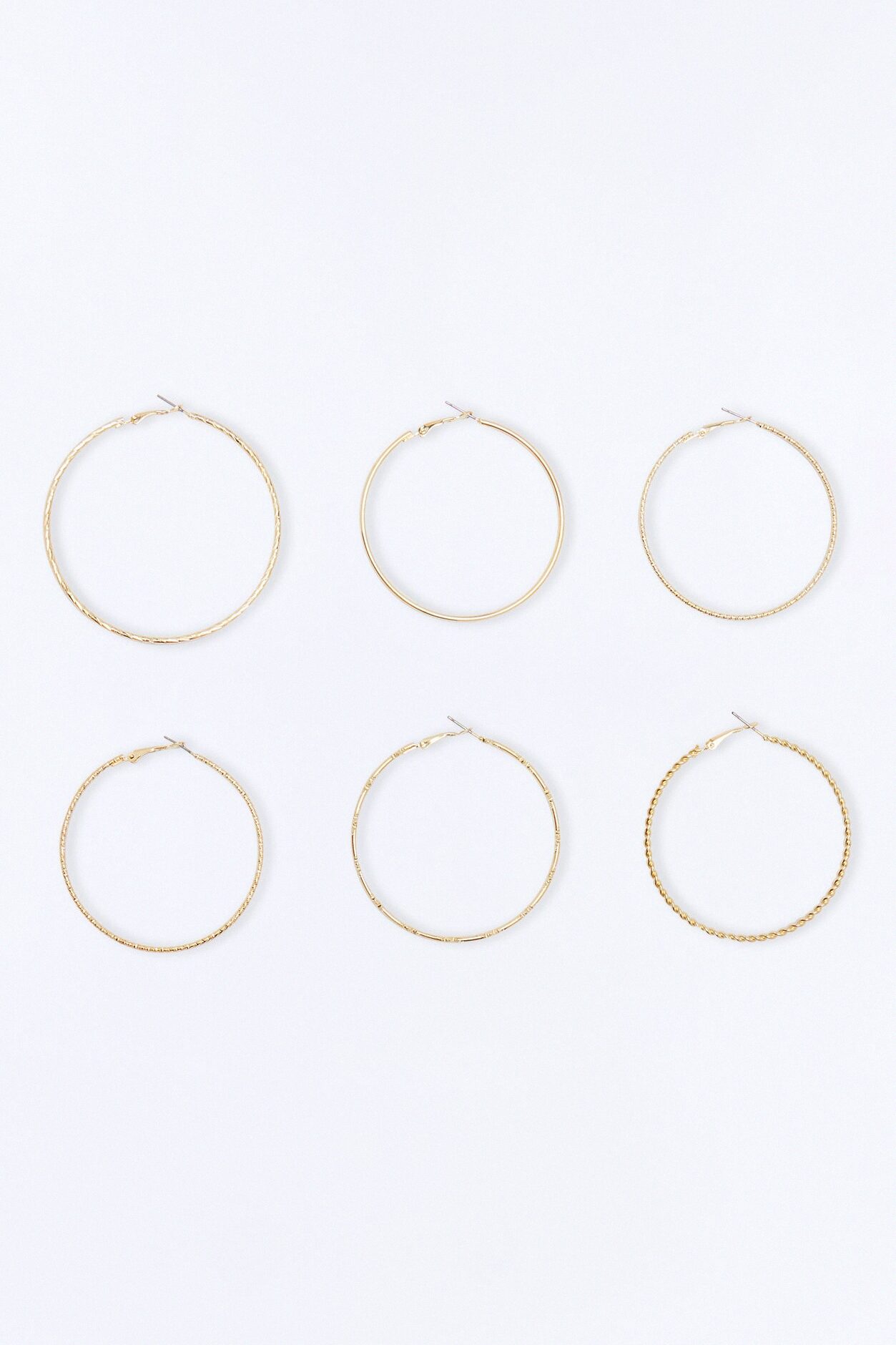 Everyday Essential 6 Pair Multi Earring Set - Gold