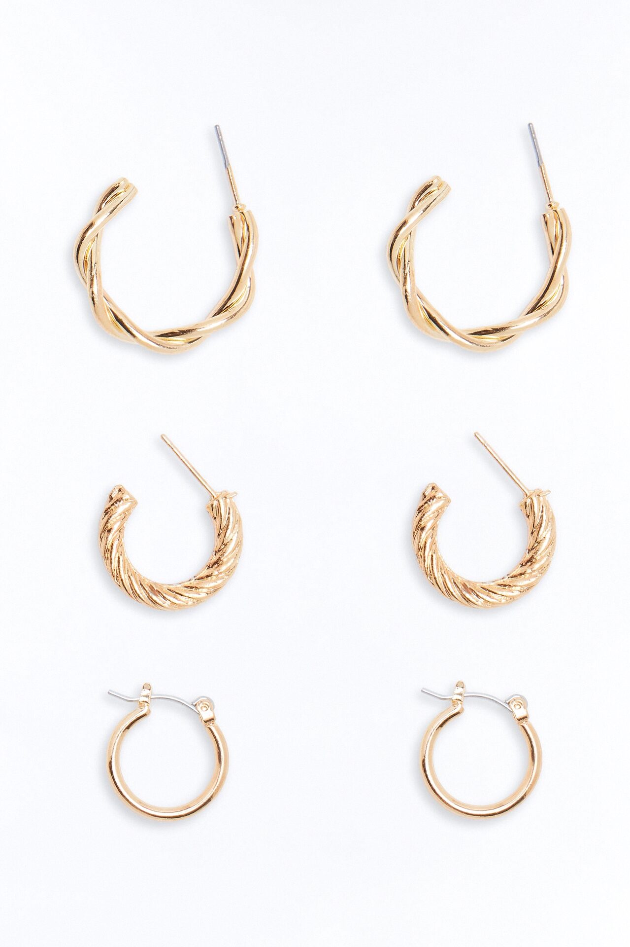 Take Me There 3 Pair Earring Set - Gold