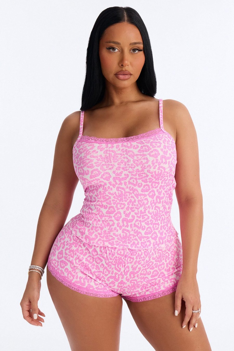 Wild In Pink PJ Short Set - Pink