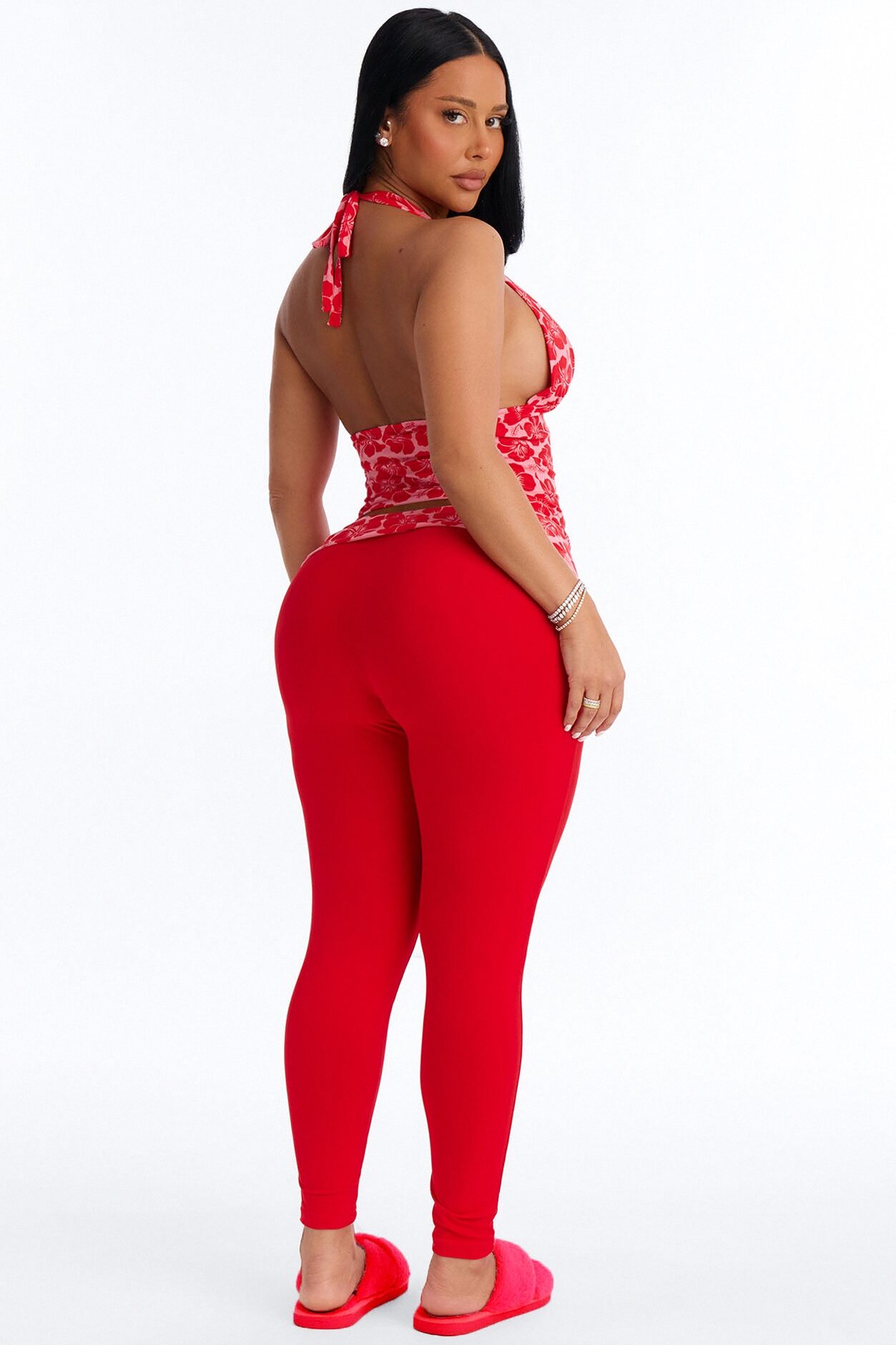 Tropical Beauty PJ Pant Set - Red