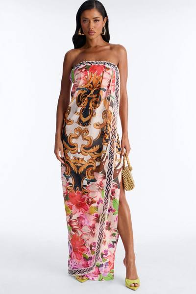 Athena Wrap Overlay Maxi Dress - Multi Color