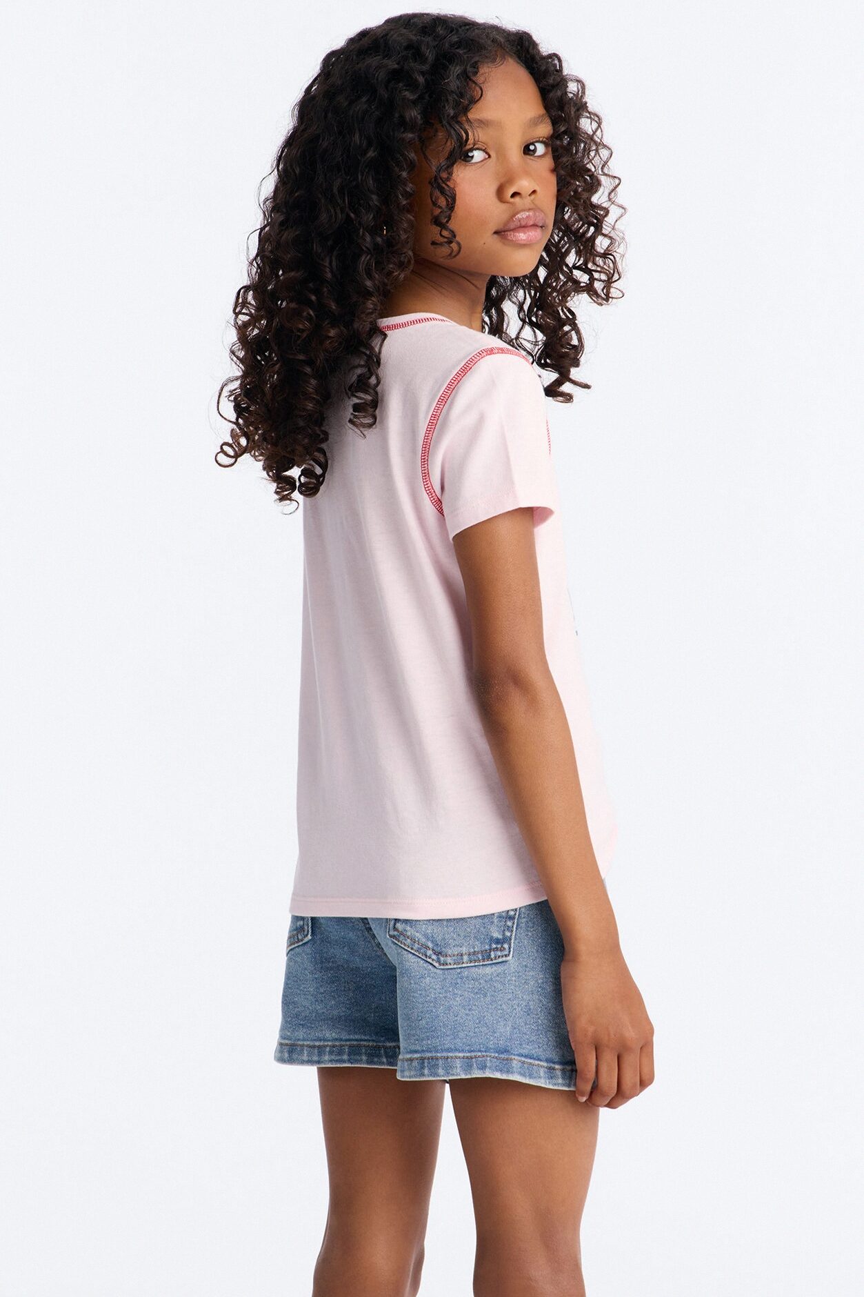 Mini New York All Glamour Short Sleeve Tee - Light Pink