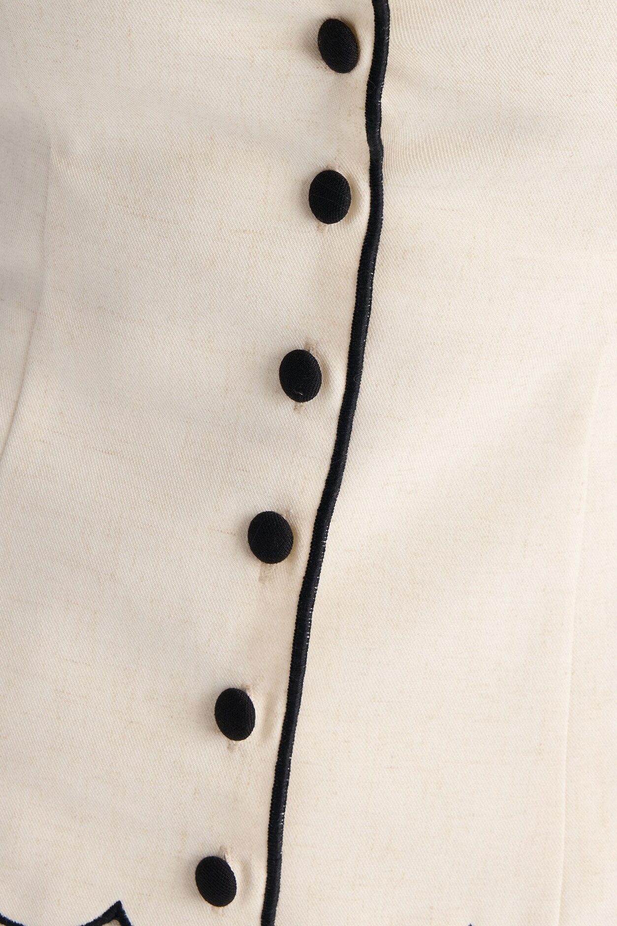 Sloane Linen Skirt Set - Off White/combo