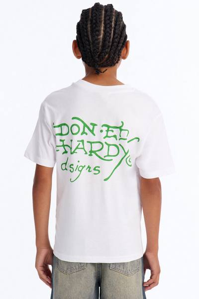 Mini Ed Hardy Determination Front/Back Short Sleeve Tee - White